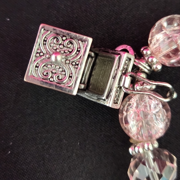 Alexa's Angels Prayer Box Charm Beaded Pink Crystal Bracelet, Large - Picture 3 of 8